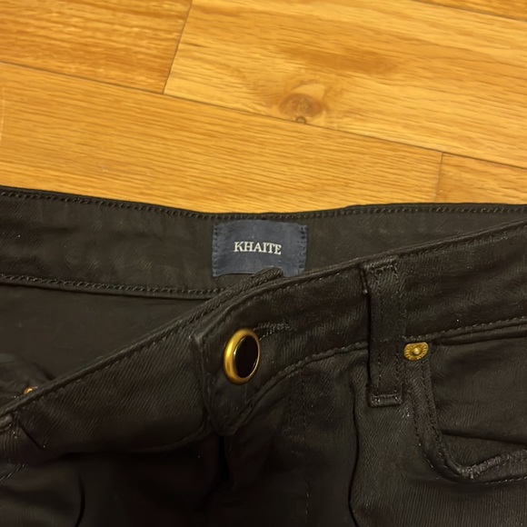 Khaite Abigail Straight Stretch Jeans in Black - Picture 4 of 5